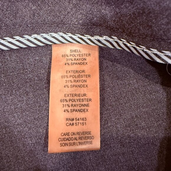 Calvin Klein Two Piece Charcoal Gray Suit - Jacket 12, Pants 12P - Picture 4 of 8